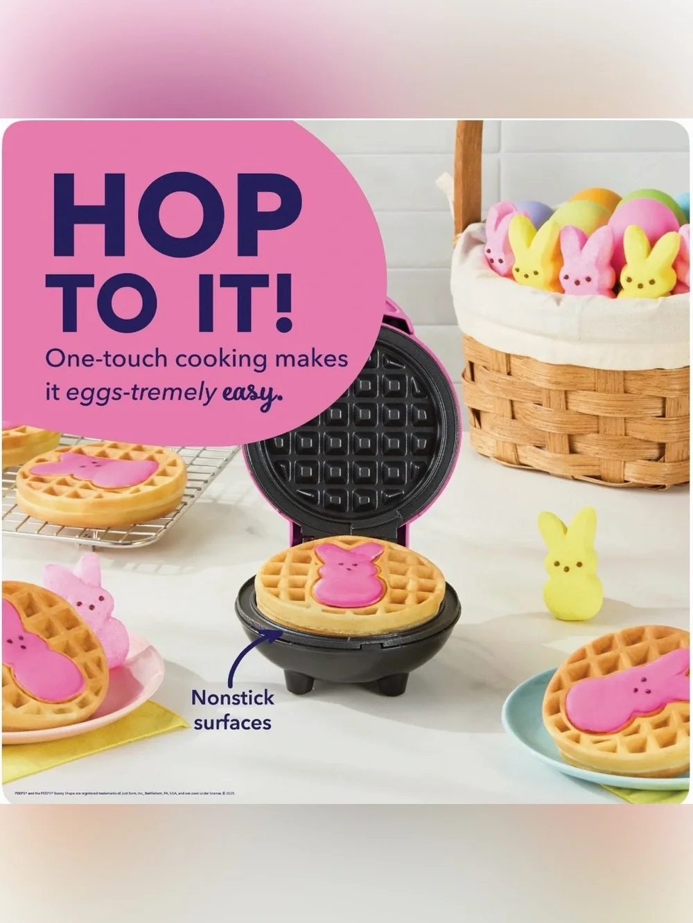 Dash x Peeps Bunny Mini Waffle Maker